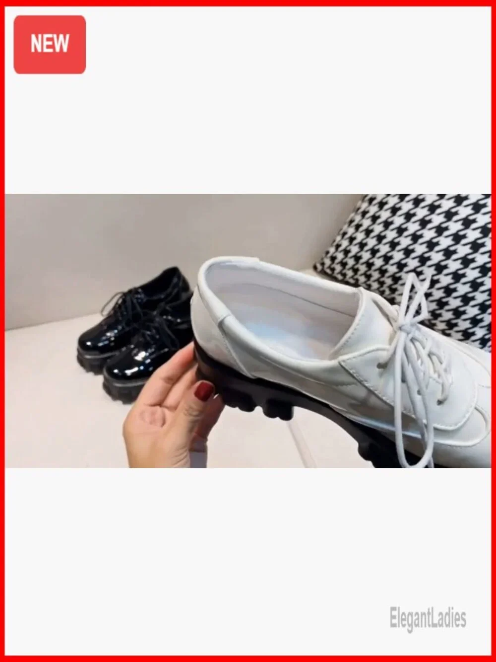Chunky Platform Oxford Loafers with Buckle Gothic Style Shoes